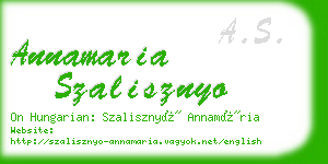 annamaria szalisznyo business card